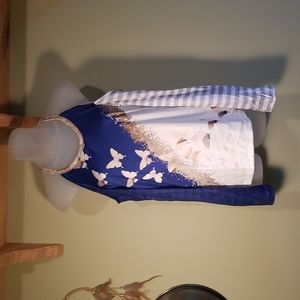 Womens Butterfly Long Sleeve Cold Shoulder